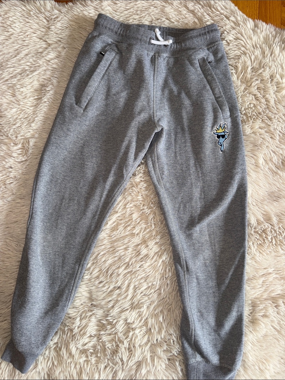 🐐GOAT USA Kids Gray Jogger Sweatpants youth medium